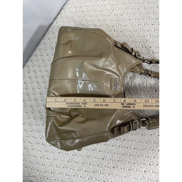 Coach Madison Maggie GOLD Patent Leather Shoulder HOBO Bag K1169-18760 - Picture 15 of 16